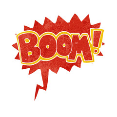 retro speech bubble cartoon boom symbol