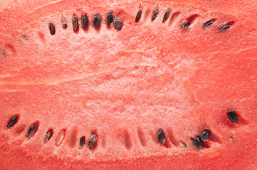 Slice of watermelon on white background