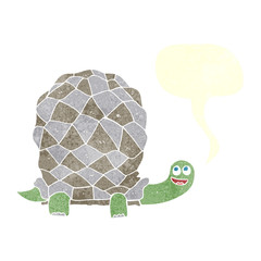 retro speech bubble cartoon tortoise