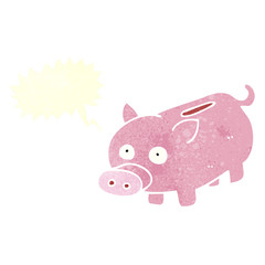 retro speech bubble cartoon piggy bank