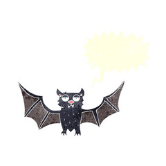 retro speech bubble cartoon halloween bat