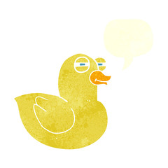 retro speech bubble cartoon funny rubber duck