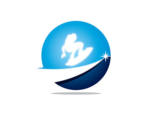 snowboarding simple spheric logo