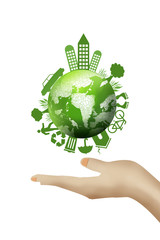 Plante in hands.ecology concept.