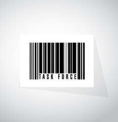 task force barcode sign concept illustration