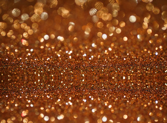 copper glitter bokeh abstract background