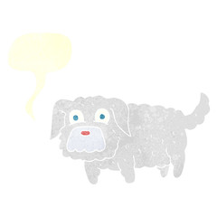 retro speech bubble cartoon small dog