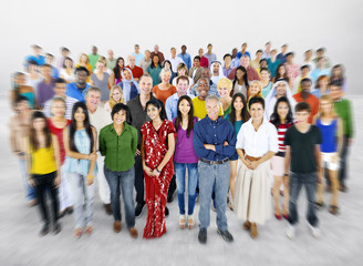 Naklejka premium Diversity Large Group of People Multiethnic Concept