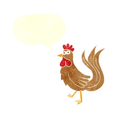 retro speech bubble cartoon cock