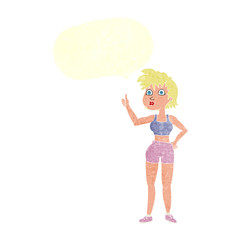 happy gym woman giving thumbs up symbol