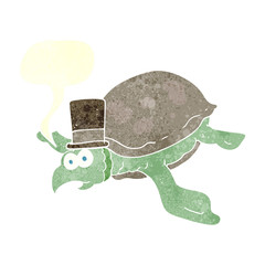 retro speech bubble cartoon turtle