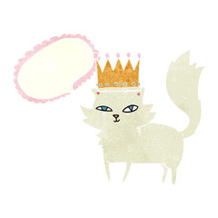 retro speech bubble cartoon posh cat