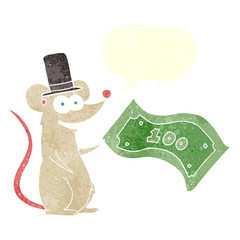 retro speech bubble cartoon rich mouse