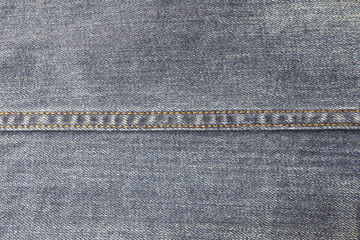 Texture of blue jeans textile close up