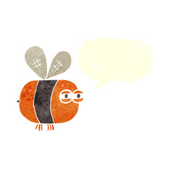 retro speech bubble cartoon angry bee