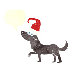 retro speech bubble cartoon dog