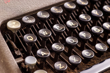 Details on antique typewriter
