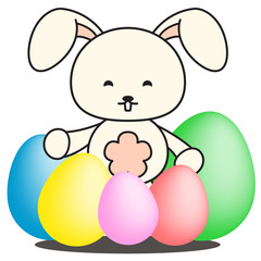 Easter bunny with easter egg