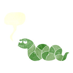 retro speech bubble cartoon bored snake