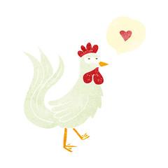 retro speech bubble cartoon cock