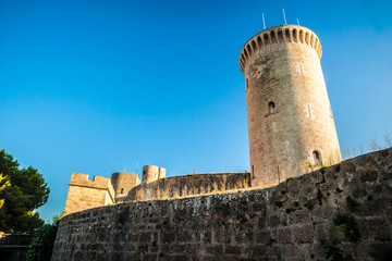 Fototapeta na wymiar Bellver Castle fortress in Palma-de-Mallorca