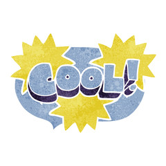 cool retro speech bubble cartoon symbol