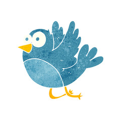 retro cartoon bird