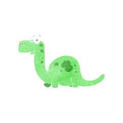 retro cartoon dinosaur