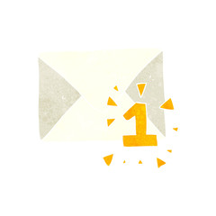 retro cartoon email message