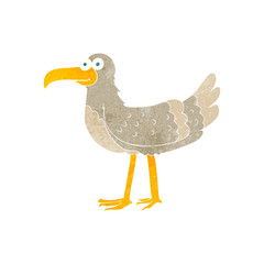retro cartoon seagull