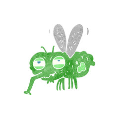 retro cartoon fly