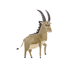 retro cartoon antelope