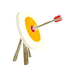 retro cartoon archery target