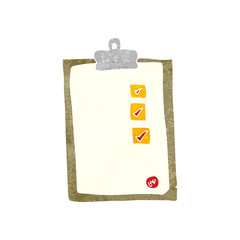 retro cartoon checklist