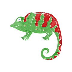 retro cartoon chameleon