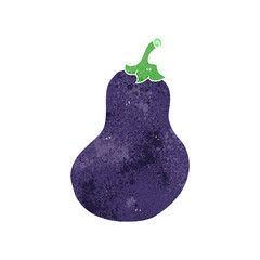 retro cartoon eggplant