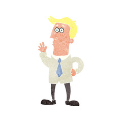 retro cartoon businessman