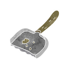 retro cartoon dust pan