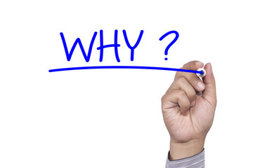 Concept image handwriting marker and write Why Question