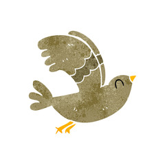 retro cartoon bird