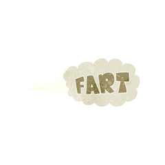 retro cartoon fart symbol