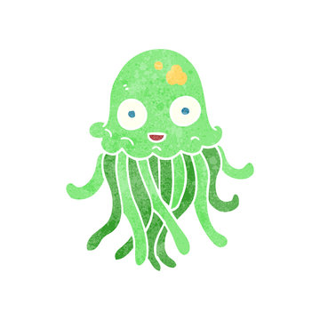 retro cartoon octopus