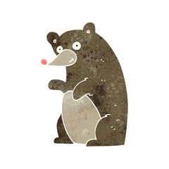 retro cartoon bear