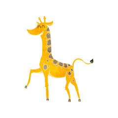 retro cartoon giraffe