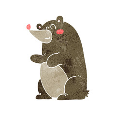 retro cartoon bear
