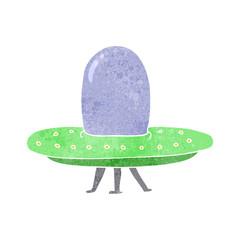 retro cartoon spaceship