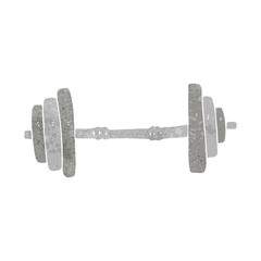 retro cartoon barbell
