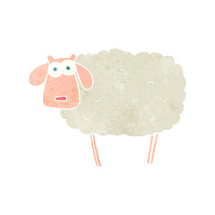 retro cartoon sheep