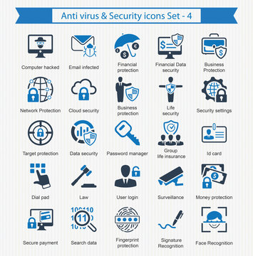 Anti virus & Security icons -  Set 4
