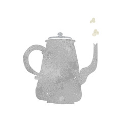 retro cartoon coffee pot